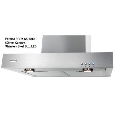 RBOX-6S-1000L 600mm Canopy, Stainless Steel Box, LED