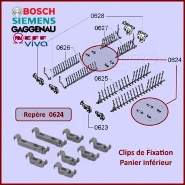 Bosch Dishwasher lower or bottom Rack tine Clip or flip or holder SBI69m15, SMU50E35, SMU68M05, SMU68M05, SMS50E52, SMU50E05