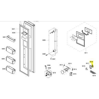 Bosch Refrigerator Dispenser Actuator Pad Key 00601306 KAN58A40AU