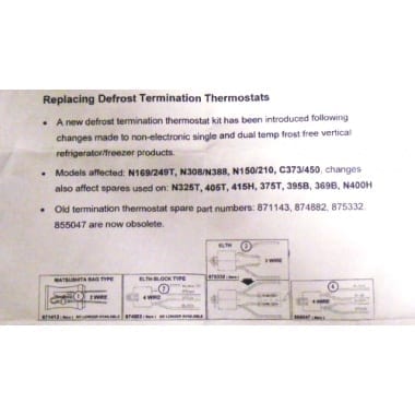 Fisher paykel Kelvinator Fridge and freezer Thermostat kit N249 E249 N169 E169 n388, n210