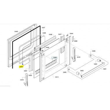 Bosch Oven Door Inner door Glass HBA63B450A/04, 9000548953 VTF, 00680636